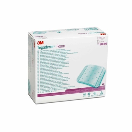 3M Tegaderm Foam Dressing 2 X 2 Inch Without Border Film Backing Nonadhesive Square Sterile, 10PK 90600